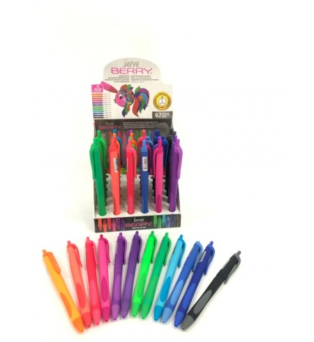 ESFERO DE GEL QUICK DRY BERRY COLORES NEON SV-BRGEL0786KRB X 6 UND, SERVE