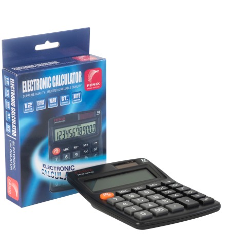 CALCULADORA TIPO SUMADORA 12 DIGITOS, SOLAR FENIX