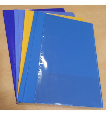 CARPETA PLASTICA UN LADO TRANSPARENTE ALMA DE CARTON CON VINCHA FENIX