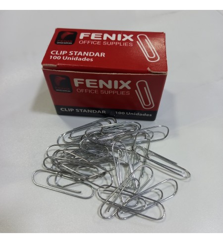 CLIPS STANDAR 32 MM METALICOS, X100 UND FENIX