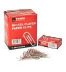 CLIPS STANDAR 43 MM METALICOS JUMBO NICKEL , X 100 UND FENIX