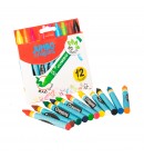 CRAYONES ESCOLARES JUMBO 12 COLORES., FENIX